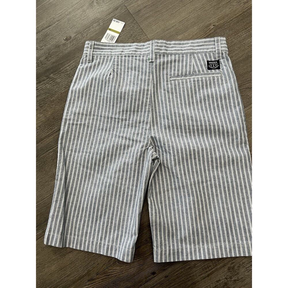 Nautica Boys Shorts Size 14 NWT Blue & White Stripe- Beach Family Photos - Picture 3 of 4